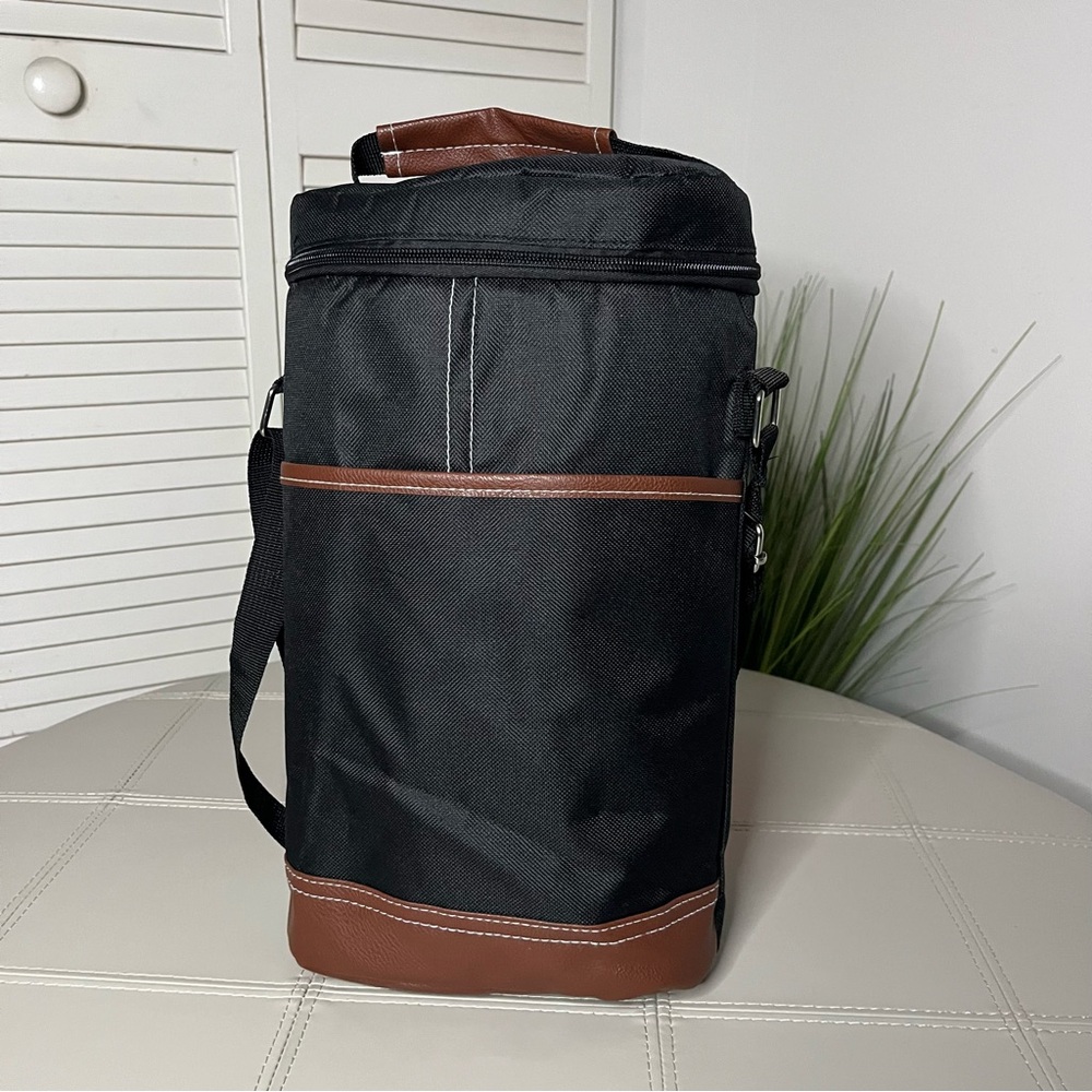 Black and Brown Beverage Bag
